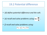 19.2 Potential difference