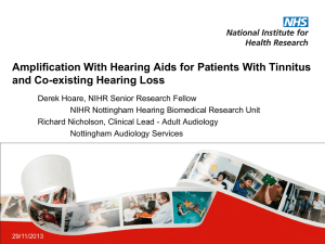 Amplification With Hearing Aids for Patients With Tinnitus and Co