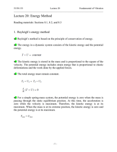 Lecture 20: Energy Method