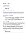 Expanded Notes: DHCP in the Network
