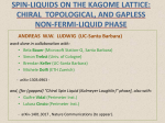 SPIN-LIQUIDS ON THE KAGOME LATTICE: CHIRAL