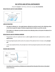 RAY OPTICS notes