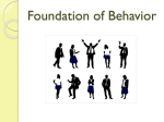 Foundation of Behavior