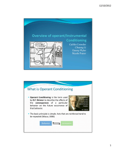 What is Operant Conditioning