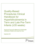 Quality-Based Procedures Clinical Handbook for Hyperbilirubinemia