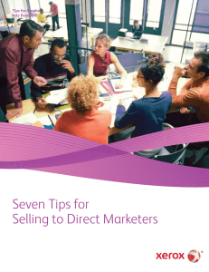 Seven Tips for Selling to Direct Marketers