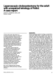 Laparoscopic Cholecystectomy for the Adult with Unrepaired