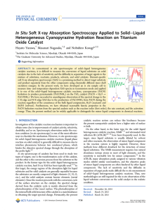 In Situ Soft X‑ray Absorption Spectroscopy Applied to Solid