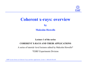 Coherent x-rays: overview