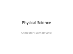 Physical Science Exam Review