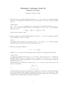 Sequences and Series