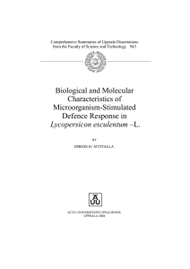 Biological and Molecular Characteristics of Microorganism