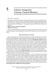 5 Calcium Antagonists (Calcium Channel Blockers)