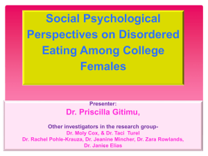 Social Psychological Perspectives on Disordered Eating