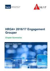 HRG4+ 2016/17 Engagement Grouper Chapter Summaries