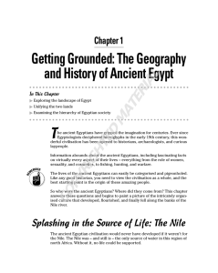 Getting Grounded: The Geography and History of Ancient Egypt