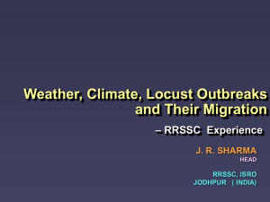 Weather, climate, locust outbreaks and their migration