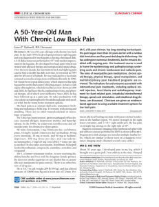 A 50-Year-Old Man With Chronic Low Back Pain