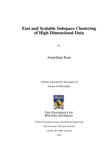Fast and Scalable Subspace Clustering of High Dimensional Data