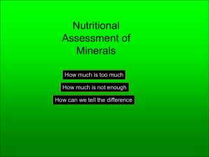 Biomarkers of Nutritional Adequacy II