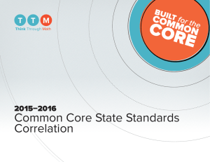 Common Core State Standards Correlation