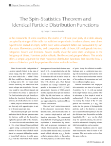 The Spin-Statistics Theorem and Identical Particle