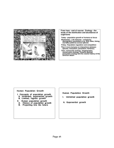 Page ‹#› Human population growth