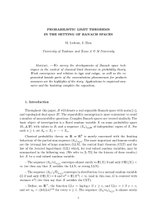 Probabilistic Limit Theorems