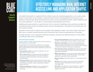 Effectively Managing WAN, Internet Link and Application Traffic