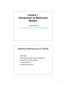 Lecture 1 Introduction to Multi