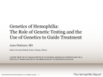 Genetics of Hemophilia - The Hemophilia Report