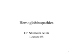 Hemglobinopathies