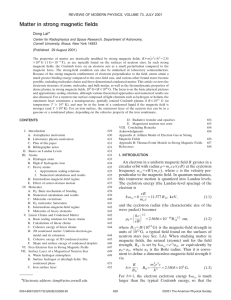 Matter in strong magnetic fields - the Max Planck Institute for the