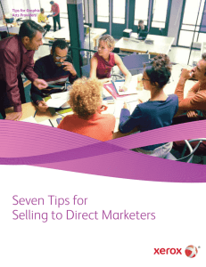 Seven Tips for Selling to Direct Marketers