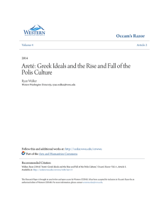 Areté: Greek Ideals and the Rise and Fall of the