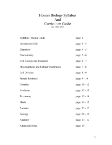 Syllabus / Pacing Guide page 2