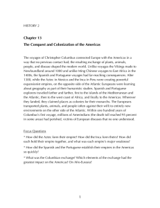 Chapter 13 The Conquest and Colonization of the Americas