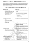 HSC Option 4: Factors IMPROVING Performance