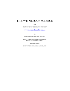 the witness of science