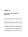 Chapter 2 Lagrange`s and Hamilton`s Equations