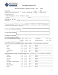 1 Patient Information Profile Please fill in bubbles completely