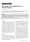 Non-recurrent Laryngeal Nerve in Thyroid Surgery
