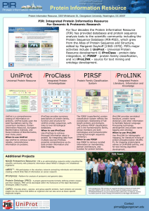 Poster - Protein Information Resource