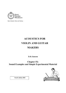 acoustics for violin and guitar makers