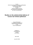 Studies on the antimicrobial defence of human hair follicle epithelium