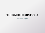 thermochemistry -1 - Dr. Gupta`s Professional Page