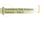 Statistics 2 - Damian Gordon