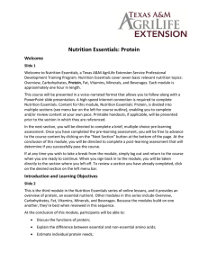 Nutrition Essentials: Protein