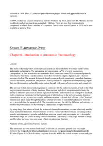 Section II. Autonomic Drugs Chapter 6. Introduction to Autonomic