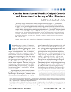 Can the Term Spread Predict Output Growth and Recessions? A